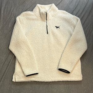Victoria’s Secret PINK Sherpa 1/4 zip pullover size M